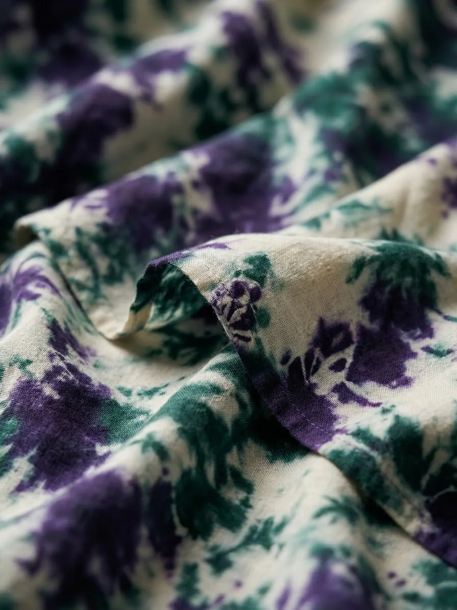 Amethyst Crinkle Adire fabric image 2
