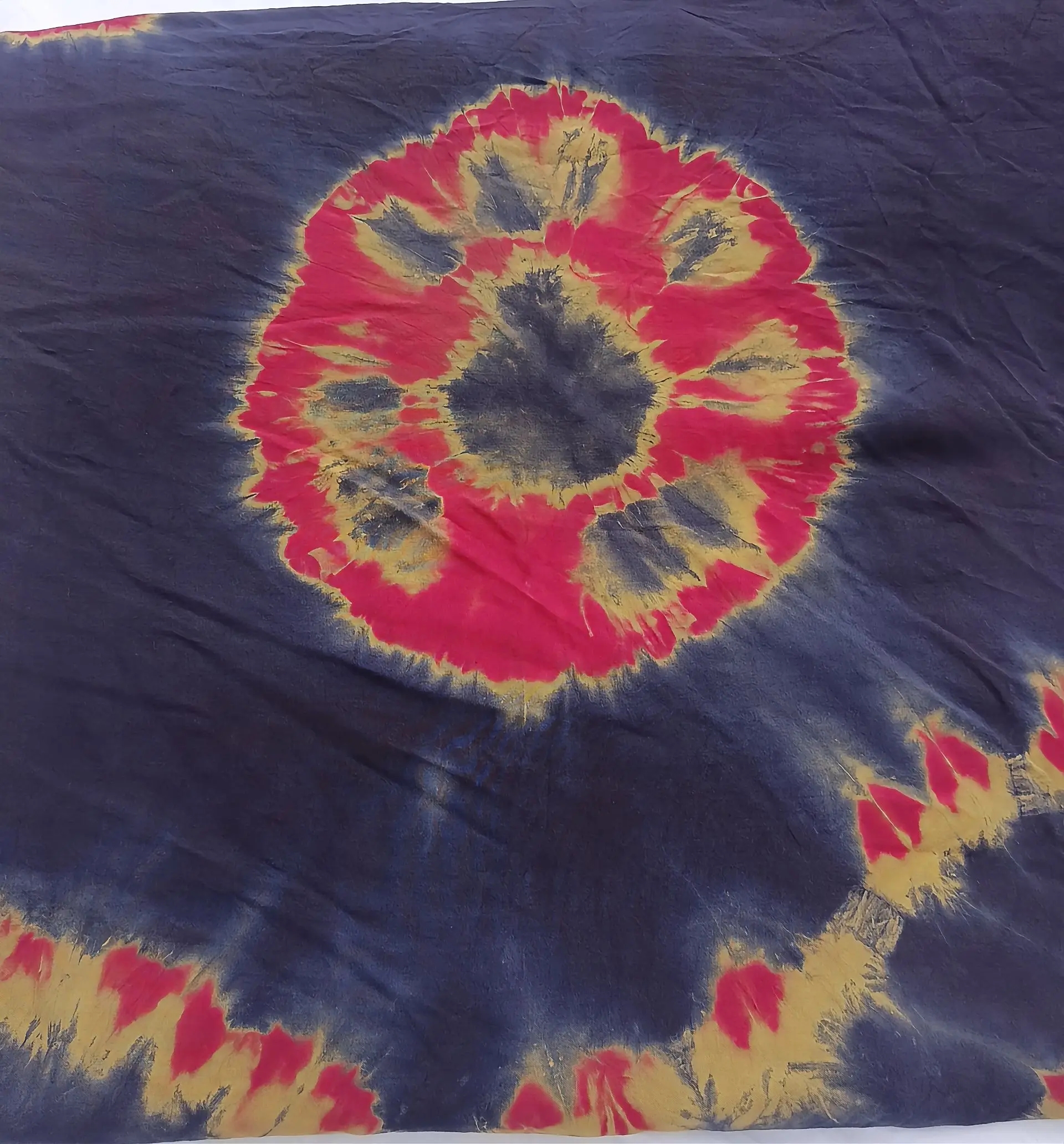 Blue Blossom Adire fabric image 2