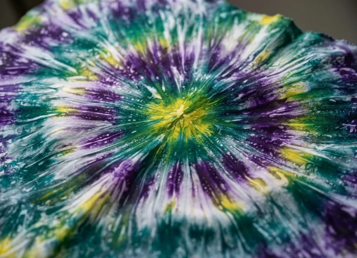 Emerald Burst Adire fabric image 3