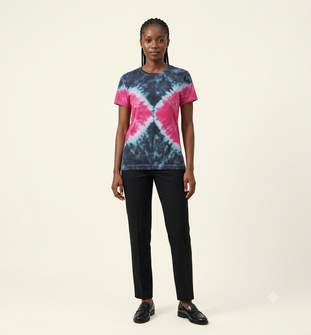 Fuchsia Crossfire Adire fabric image 2