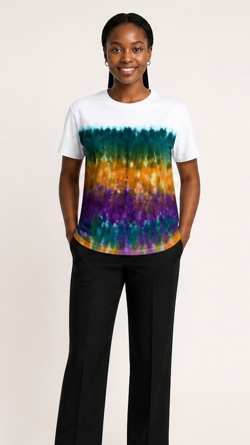 Jewel Horizon Ombré Adire fabric image 3